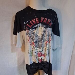 Live Free Graphic Kids T-Shirt - Black and White